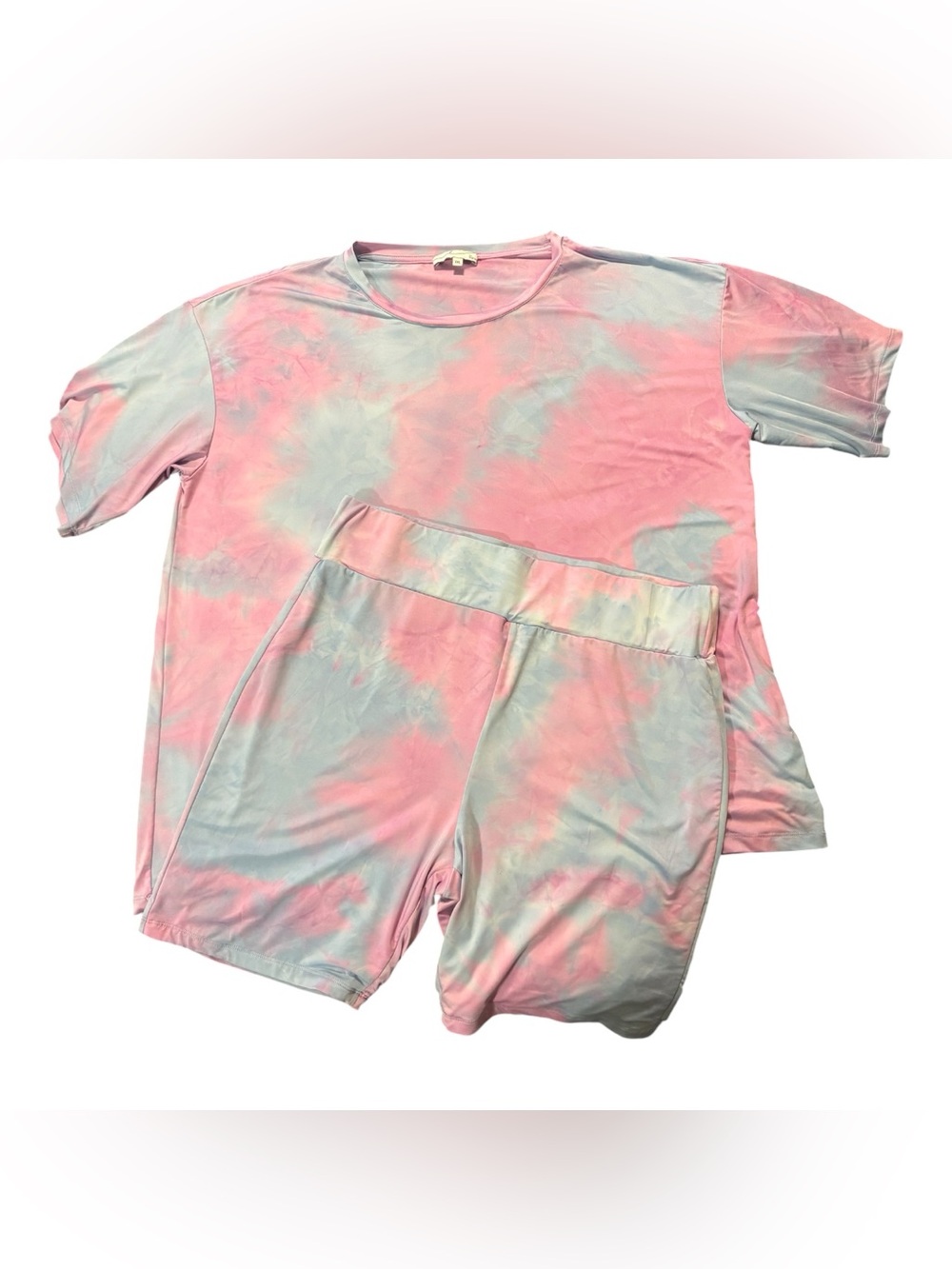 ByEgreis pink and blue tie dye matching set